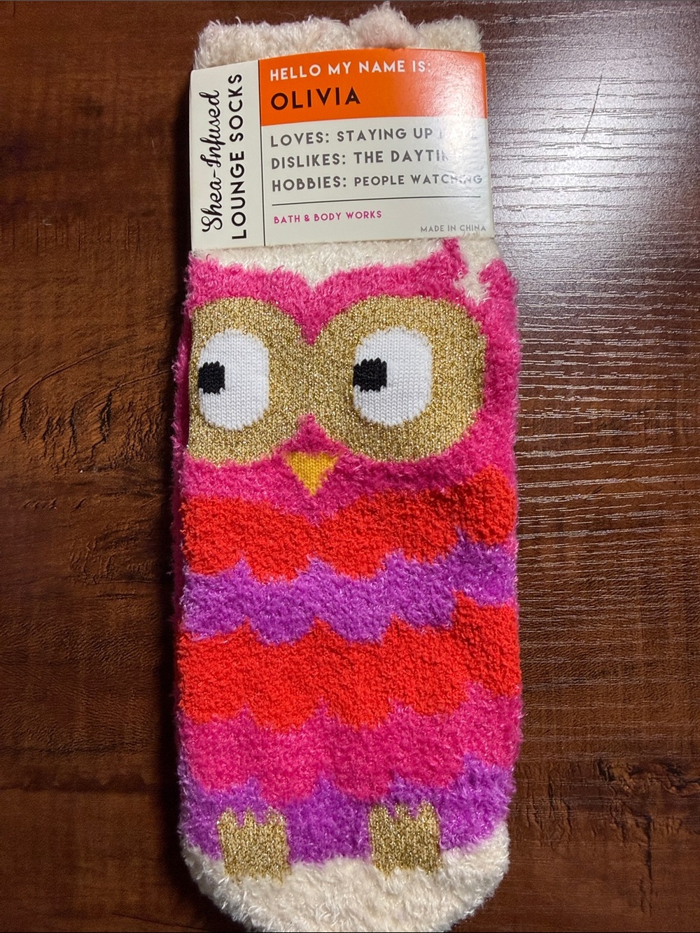 Bath & Body Works Olivia Owl Shea-Infused Lounge Socks